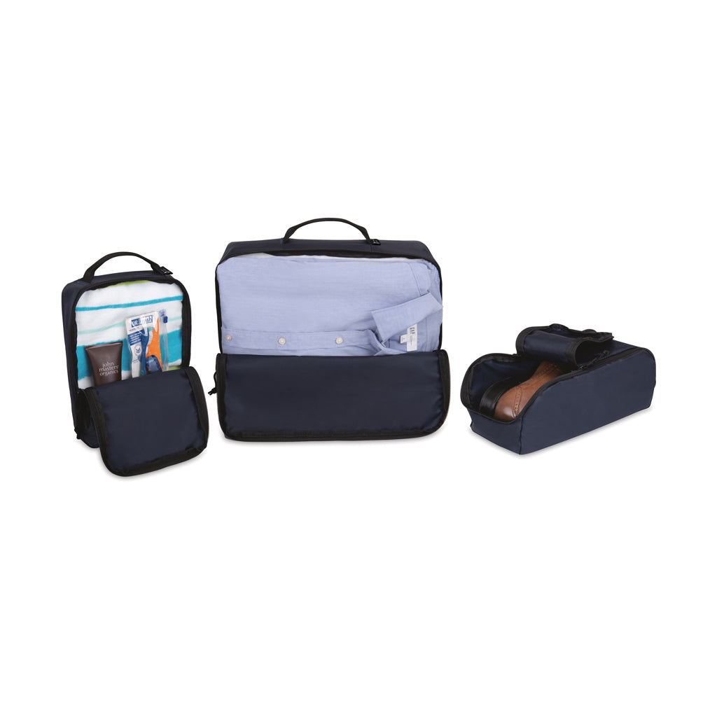 Renew AWARE™ rPET 3 Piece Packing Cube Set - Navy