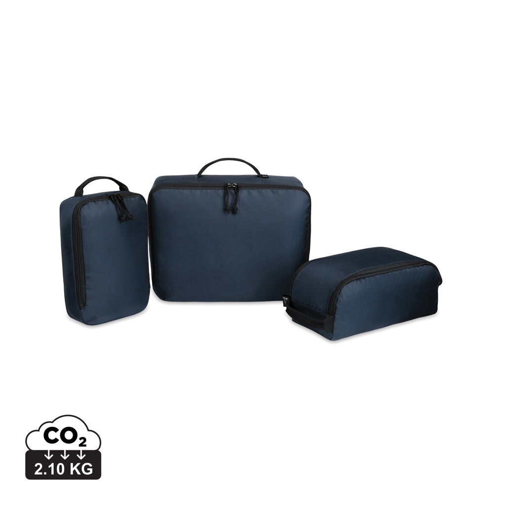Renew AWARE™ rPET 3 Piece Packing Cube Set - Navy
