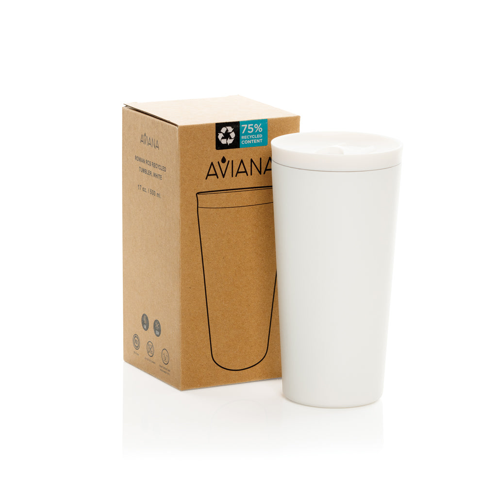 Aviana™ Rowan RCS Recycled Tumbler 500 ML - White