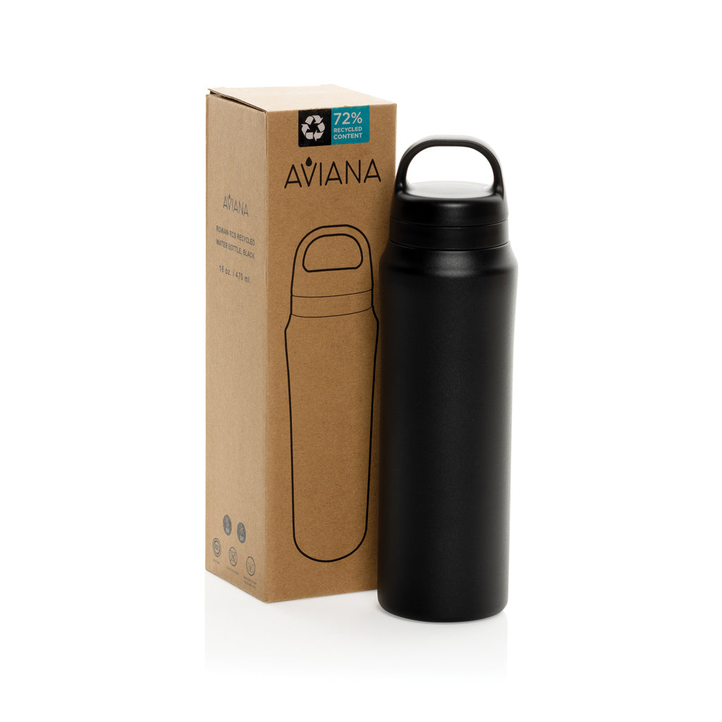 Aviana™ Rowan RCS Recycled Water Bottle 470 ML - Black