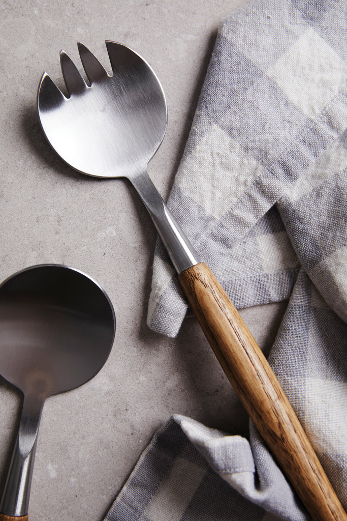 VINGA Retro serving cutlery - Brown