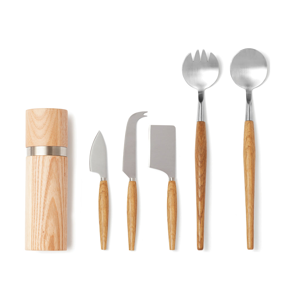 VINGA Retro serving cutlery - Brown