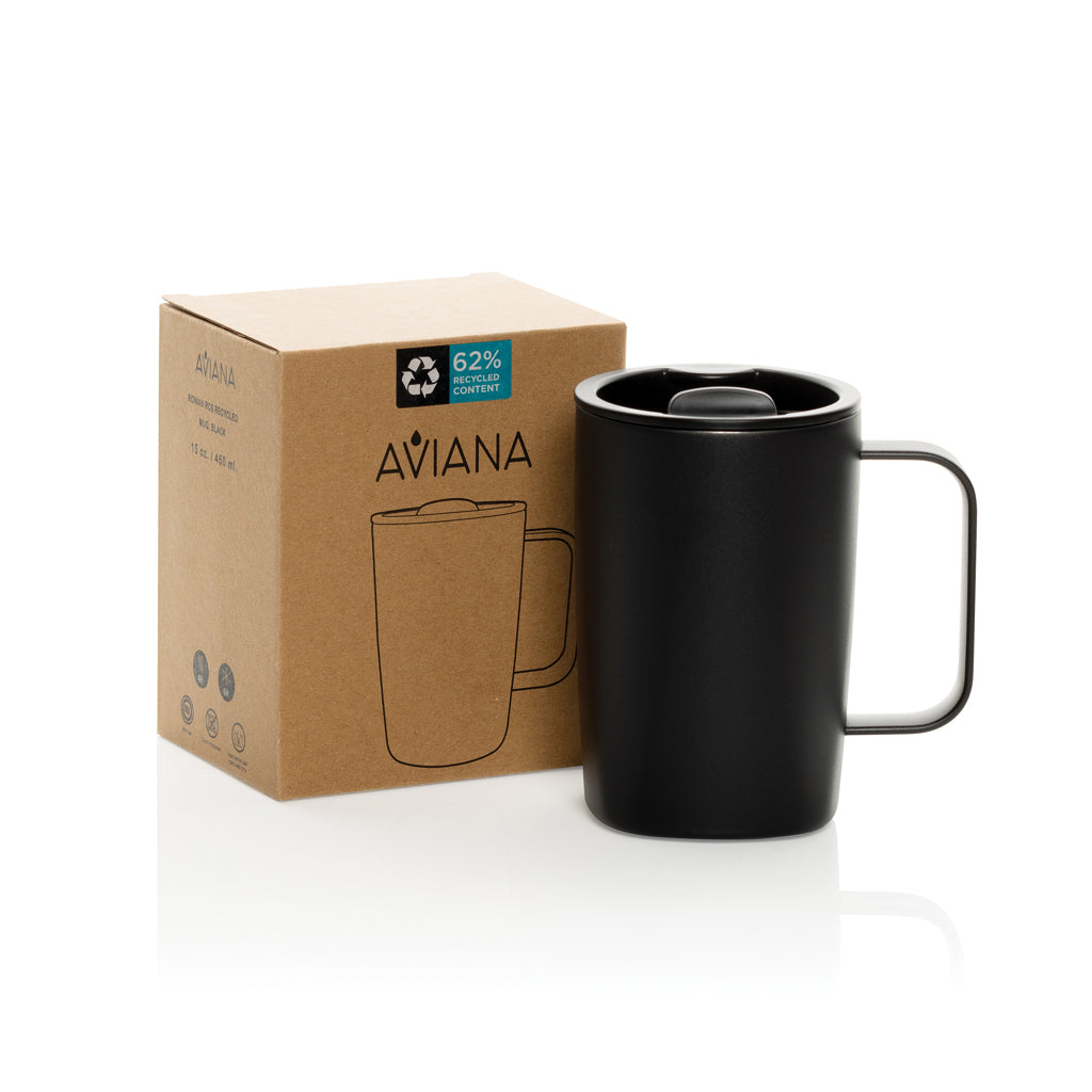 Aviana™ Rowan RCS Recycled Mug 450 ML - Black
