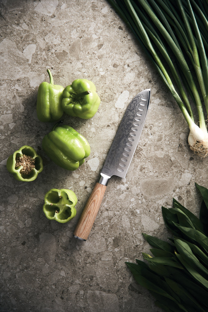 VINGA Hattasan Damascus Santoku knife - Steel