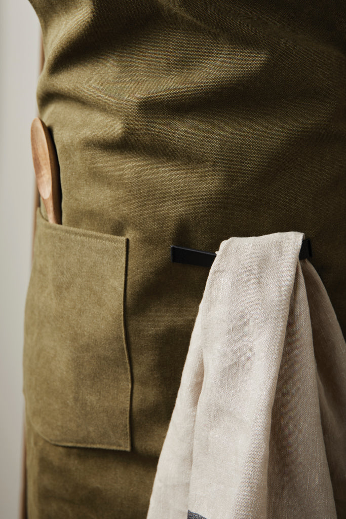 VINGA Tome GRS recycled canvas Apron - Green