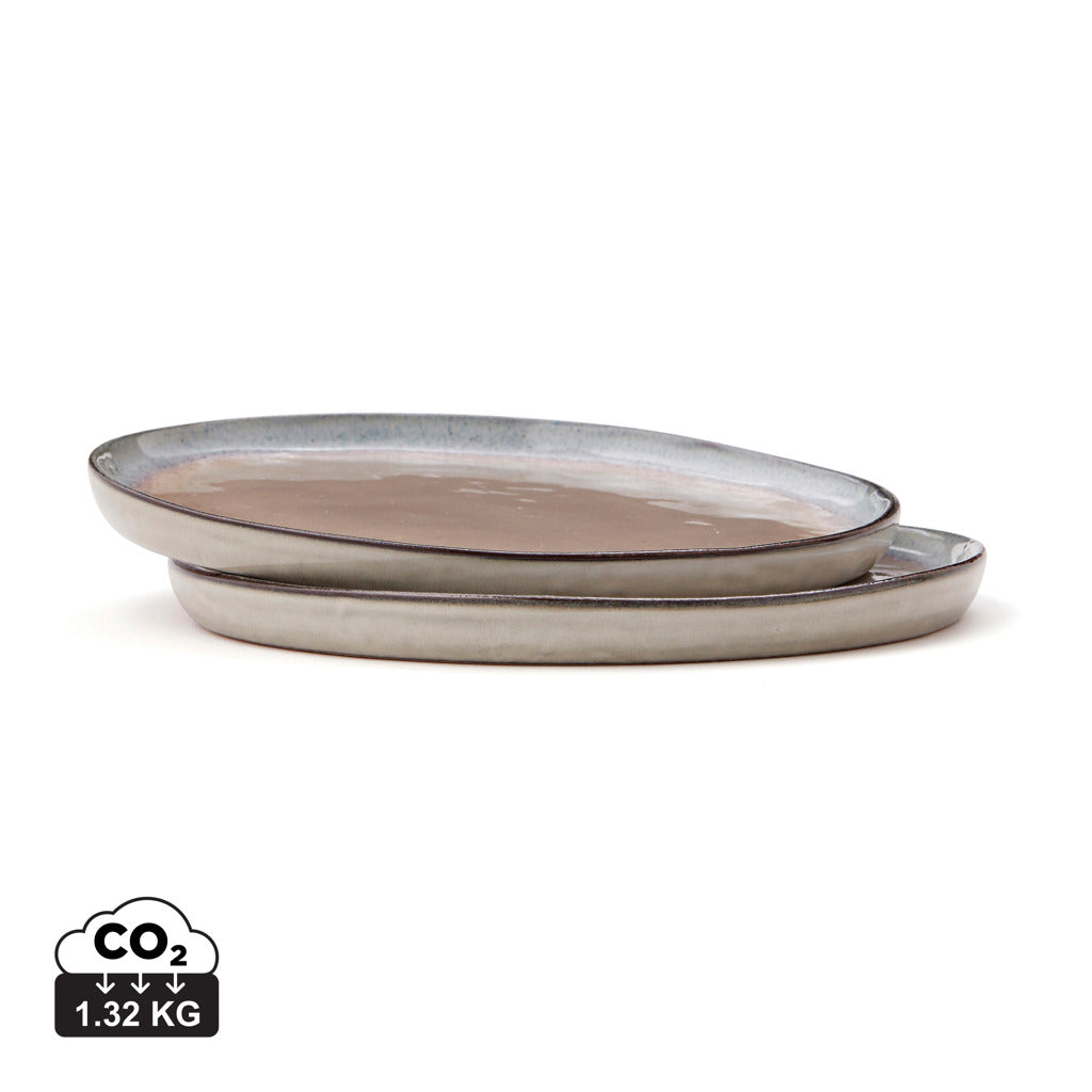 VINGA Nomimono plate 20 cm, 2 pcs set - Beige
