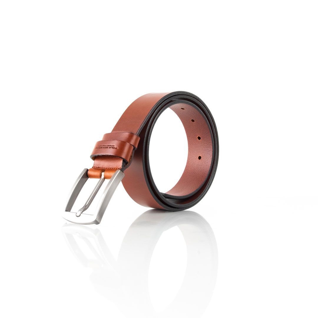 Brandy Leather Belt - Indigo