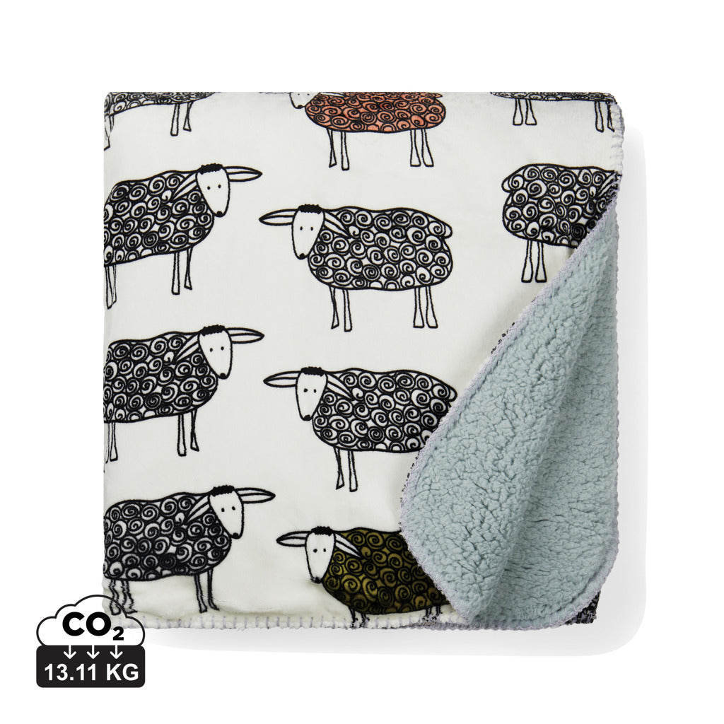 VINGA Sheep GRS recycled PET pile blanket - White