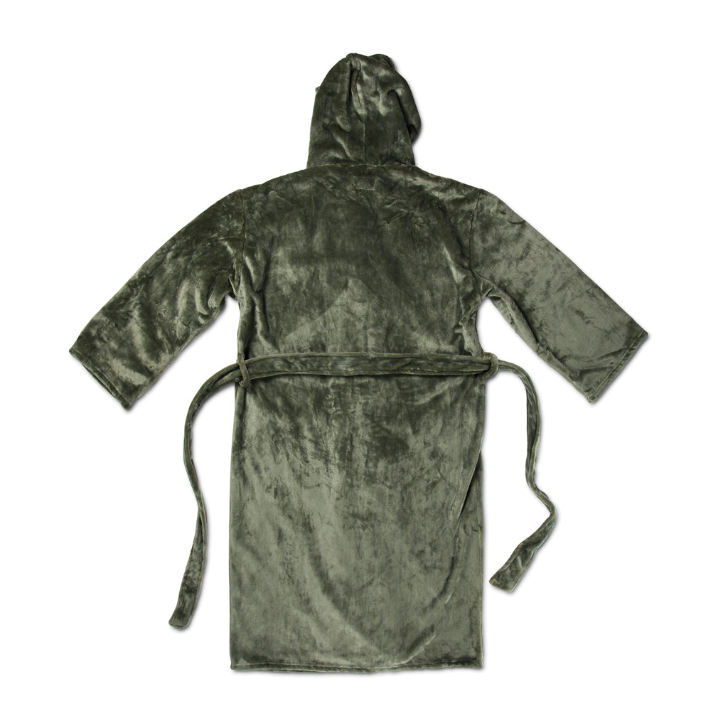 VINGA Louis luxury plush GRS RPET robe size S-M - Green