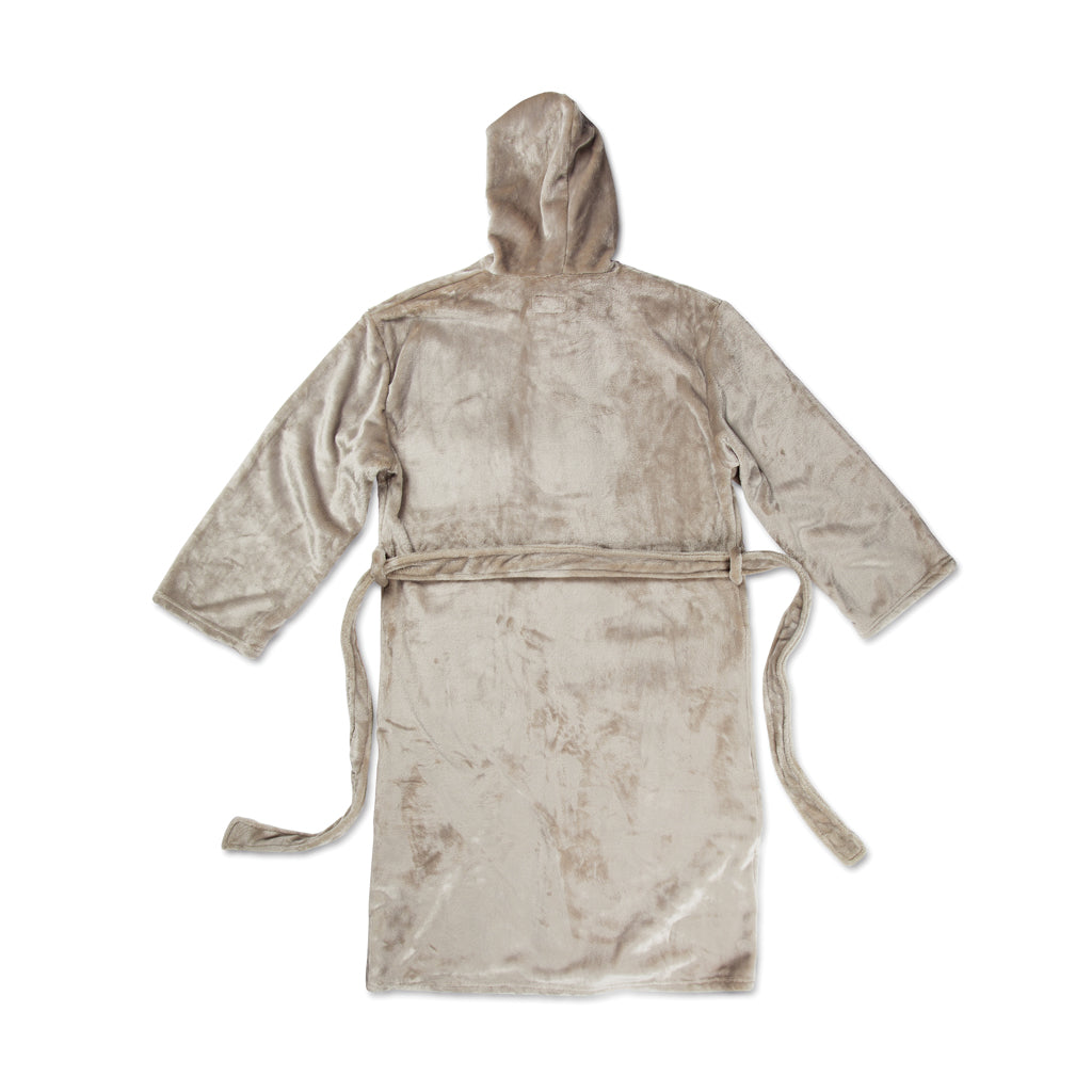 VINGA Louis luxury plush RPET robe size L-XL - Grey