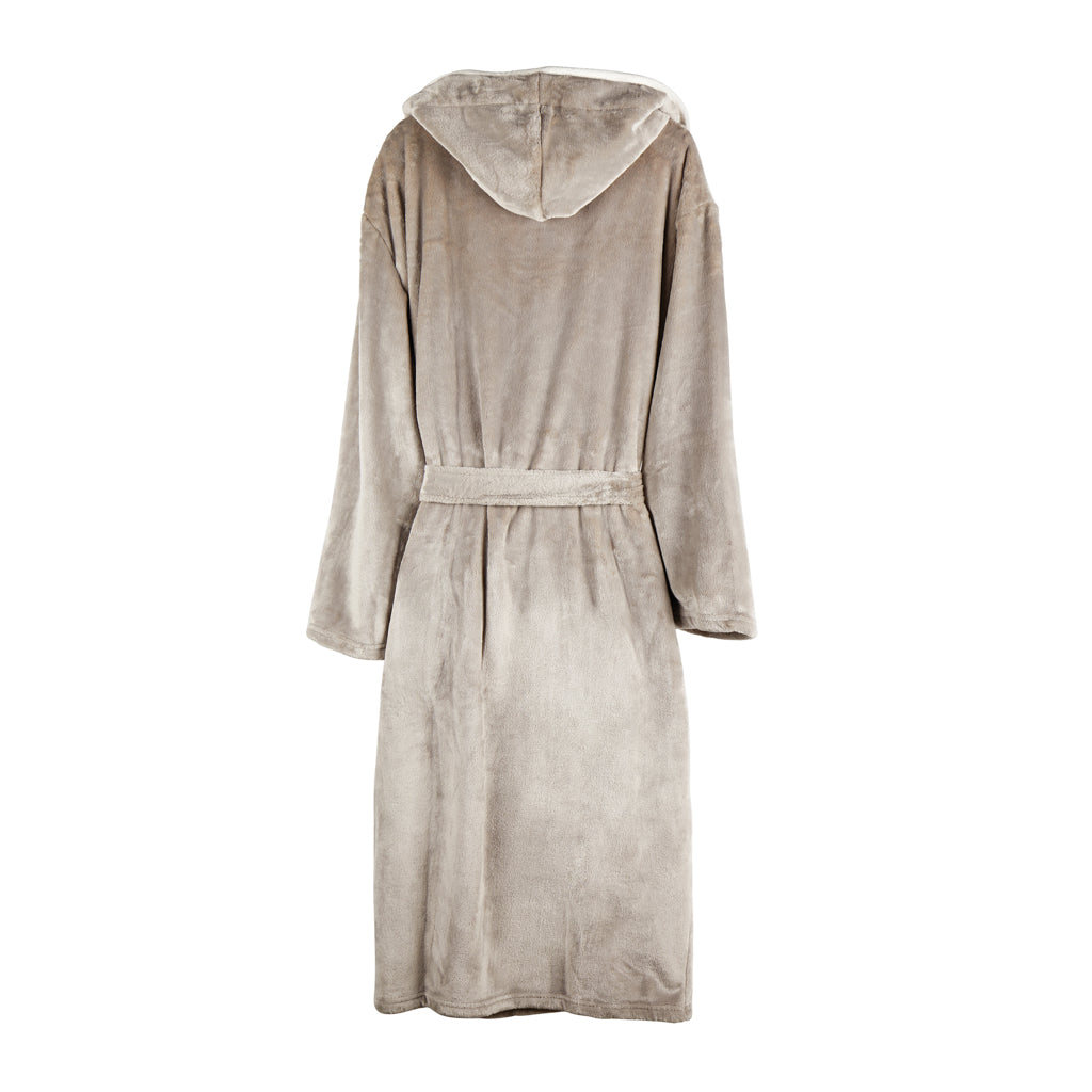 VINGA Louis luxury plush RPET robe size L-XL - Grey