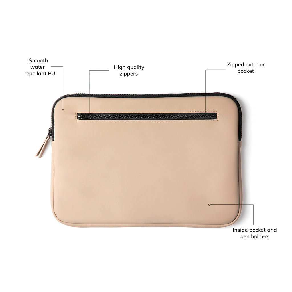 VINGA Baltimore laptop case 14' - Greige