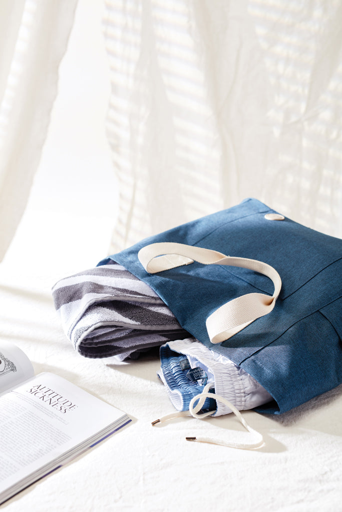 VINGA Sortino beach bag - Blue