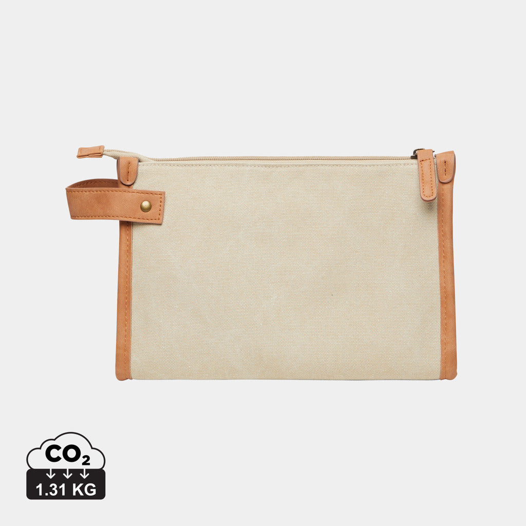 VINGA Bosler GRS recycled canvas toiletry bag - Beige