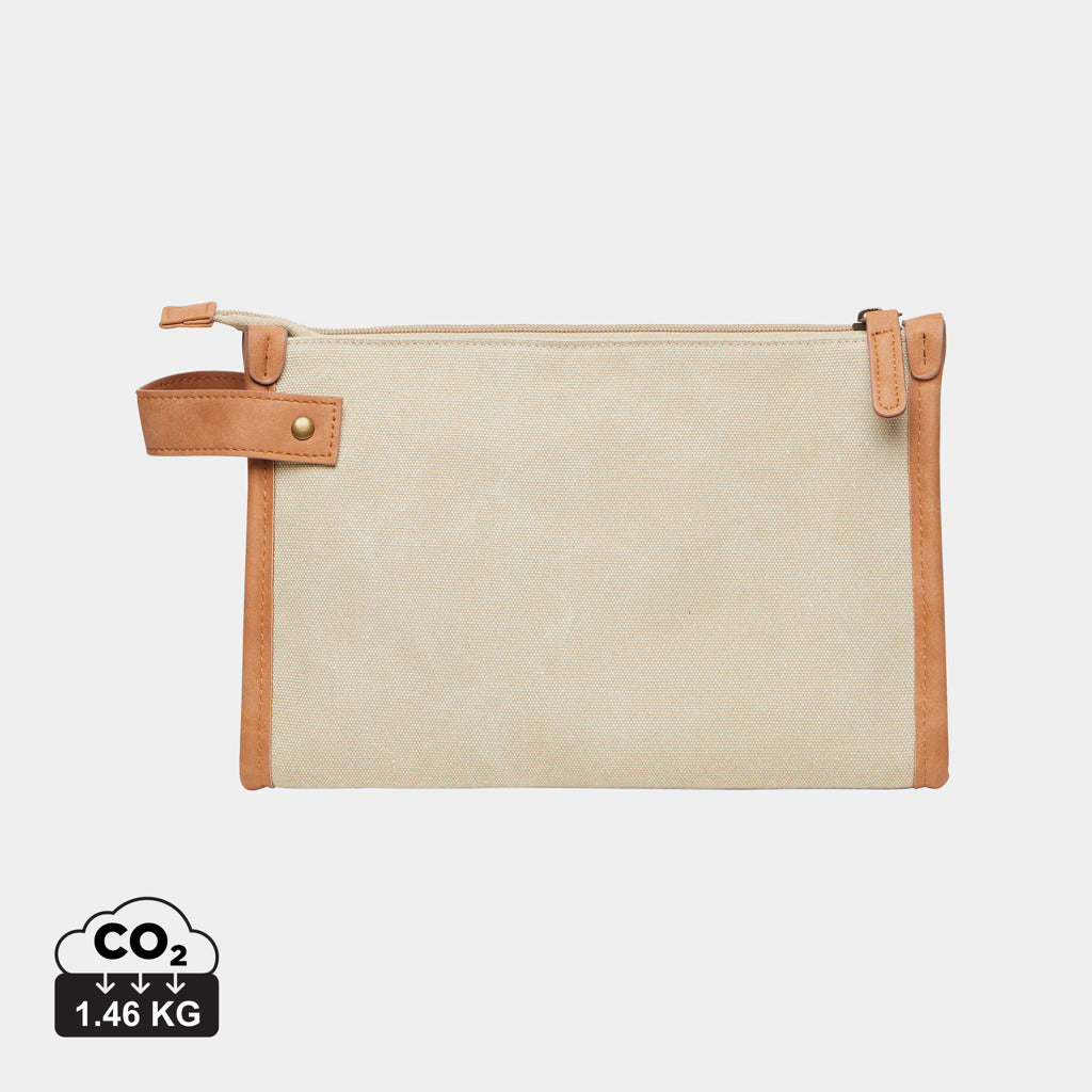 VINGA Bosler GRS recycled canvas toiletry bag - Beige