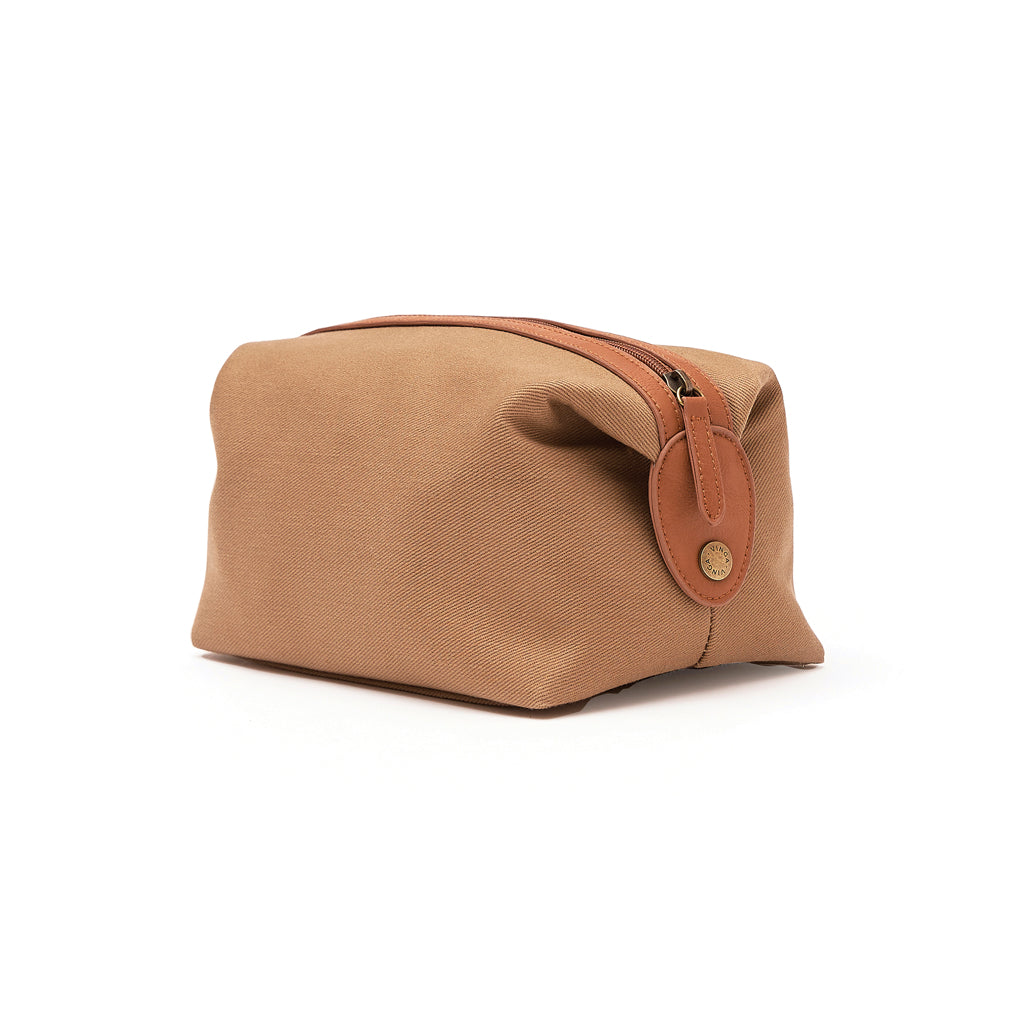 VINGA Sloane toiletry bag RCS recycled polyester - Brown