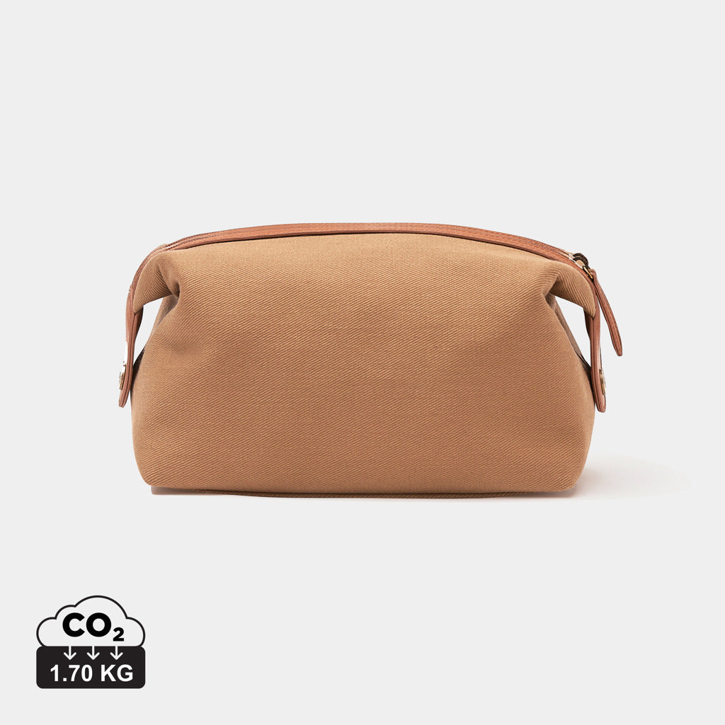 VINGA Sloane toiletry bag RCS recycled polyester - Brown