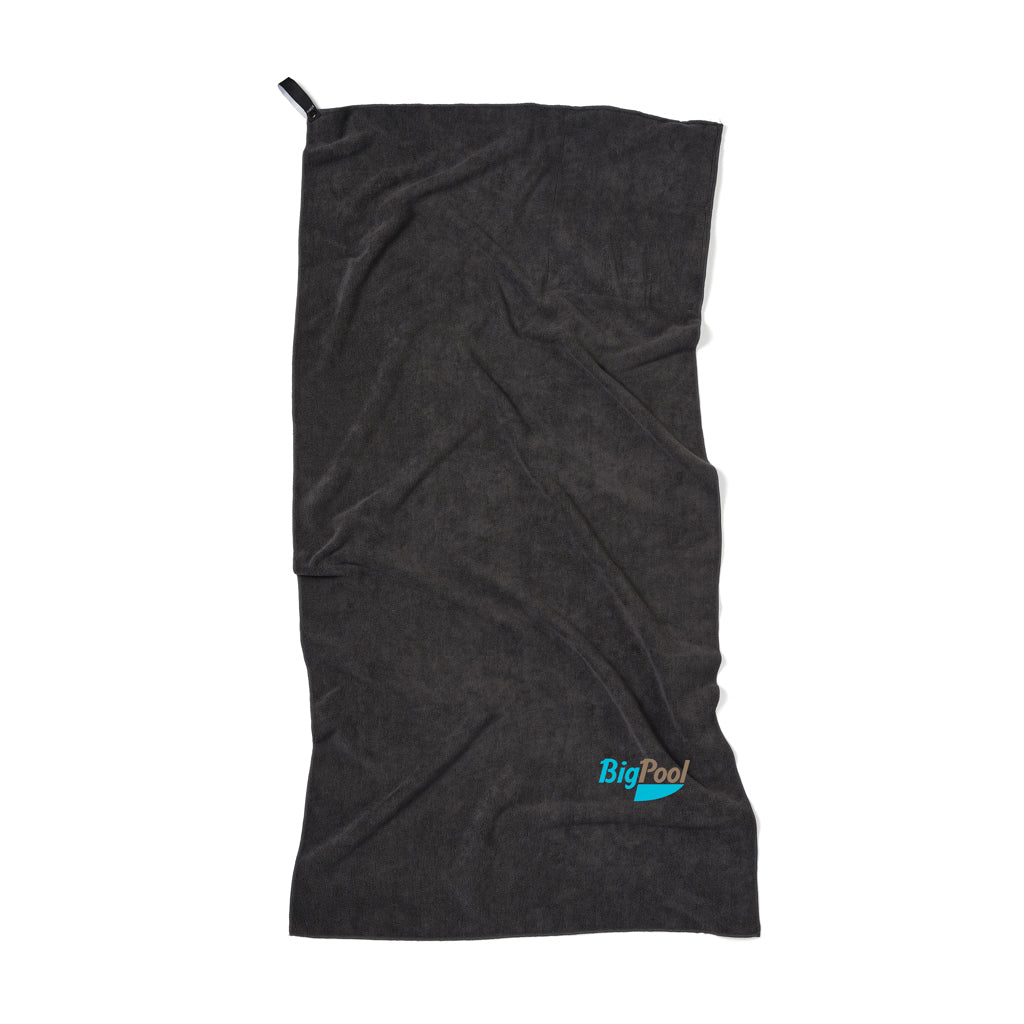 VINGA GRS RPET active dry towel 140 x 70cm - Black