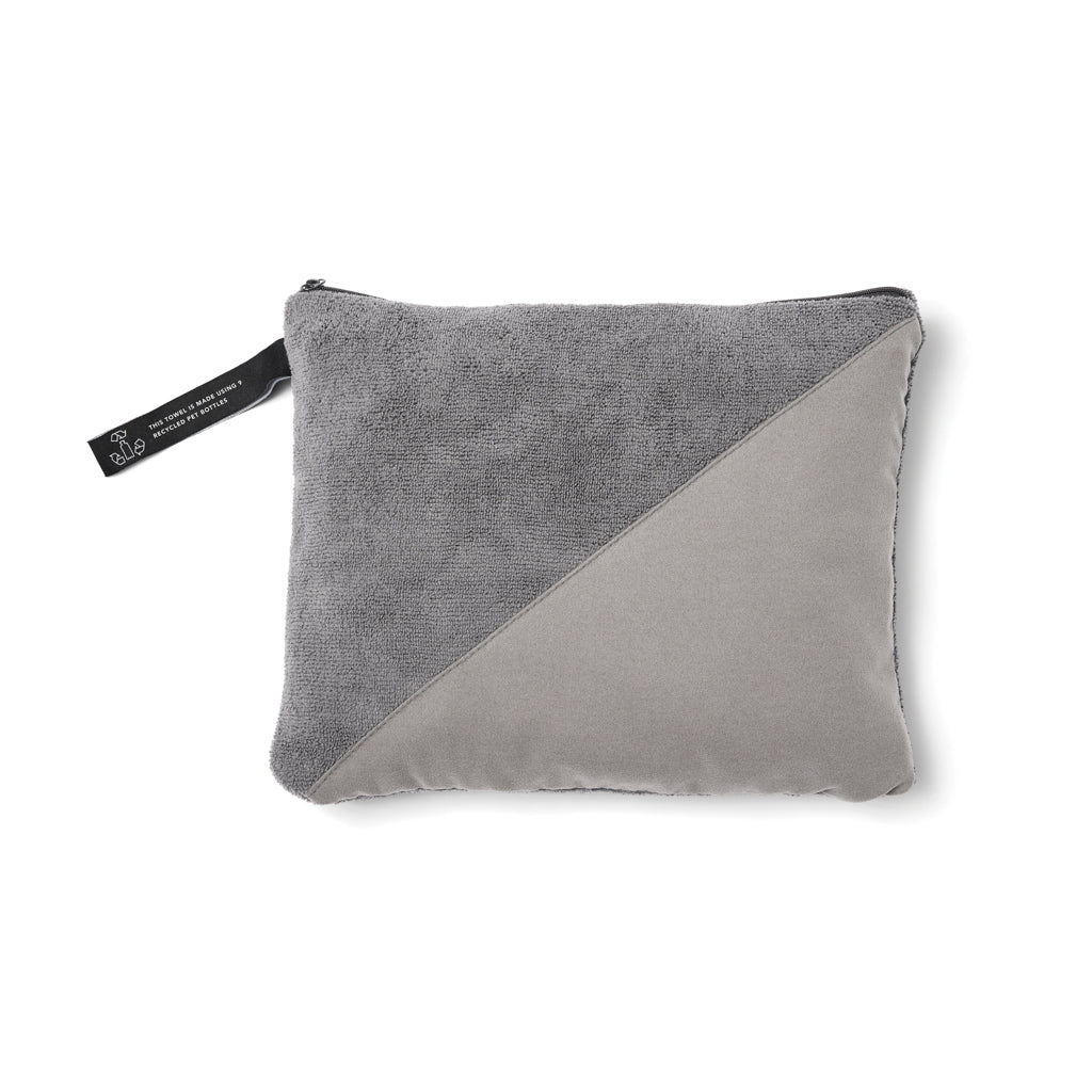 VINGA GRS RPET active dry towel 140 x 70cm - Grey