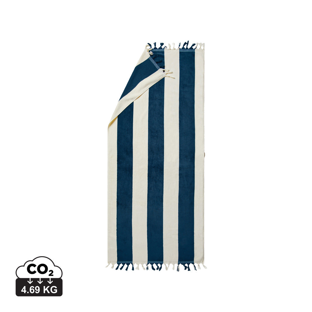 VINGA Valmer beach towel - Navy