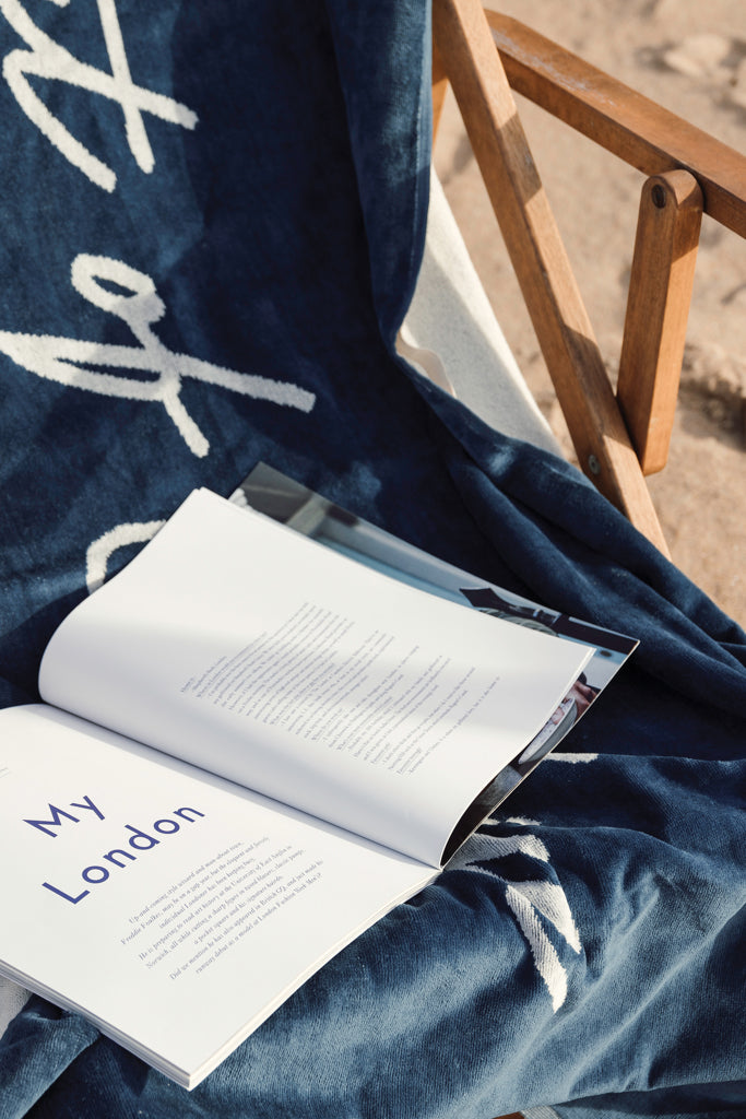 Vinga Lounge chair towel - Navy