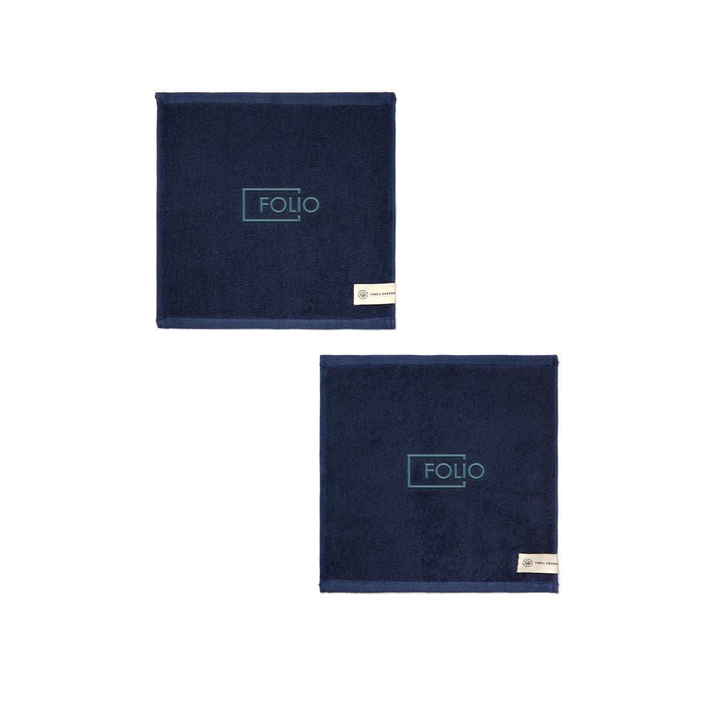 VINGA Birch towels 30x30 - Blue