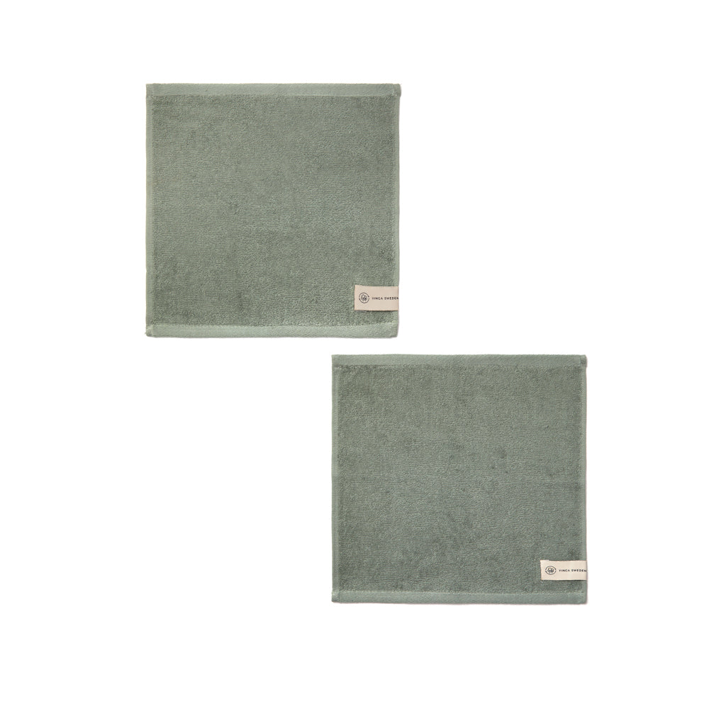 VINGA Birch towels 30x30 - Green