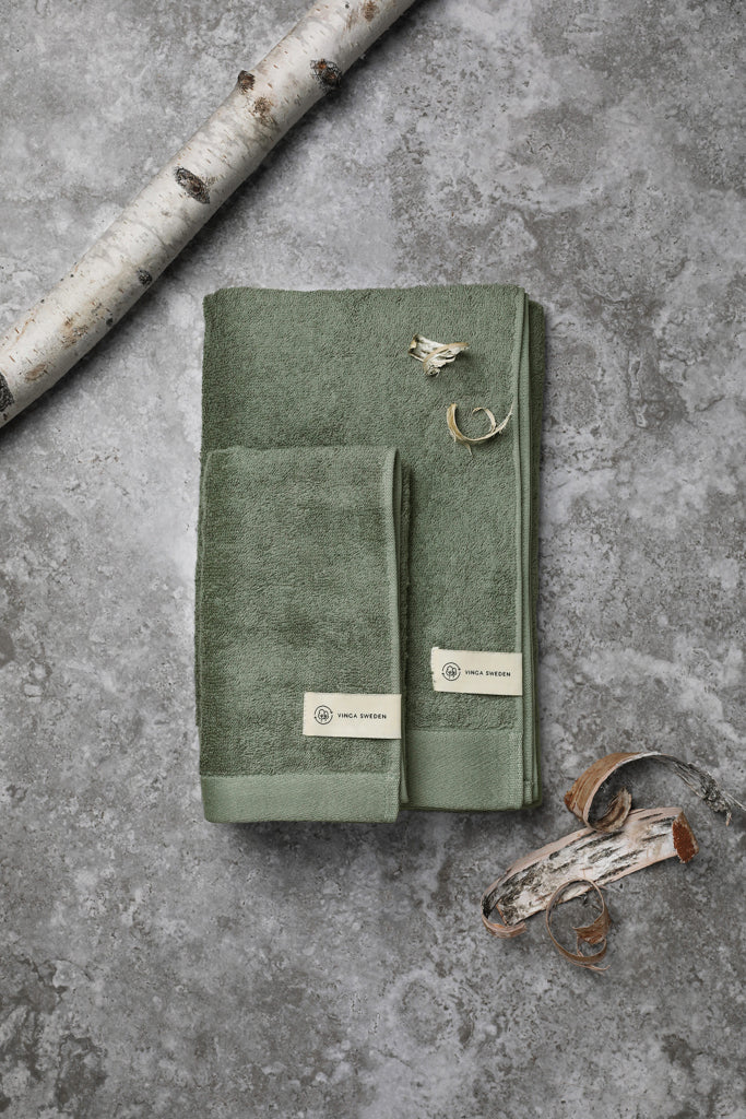 VINGA Birch towels 40x70 - Green