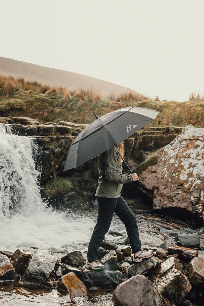 Nordic Drift Trail 27' AWARE™ RPET storm UPF 50+ proof Umbre - Black