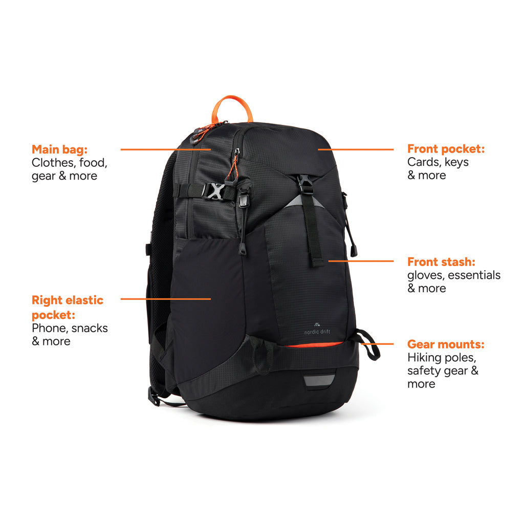 Nordic Drift Trail RCS backpack 24L - Black