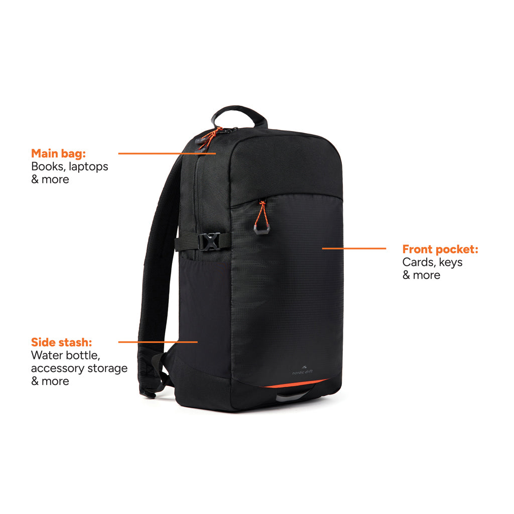 Nordic Drift Trail RCS daypack 16L - Black