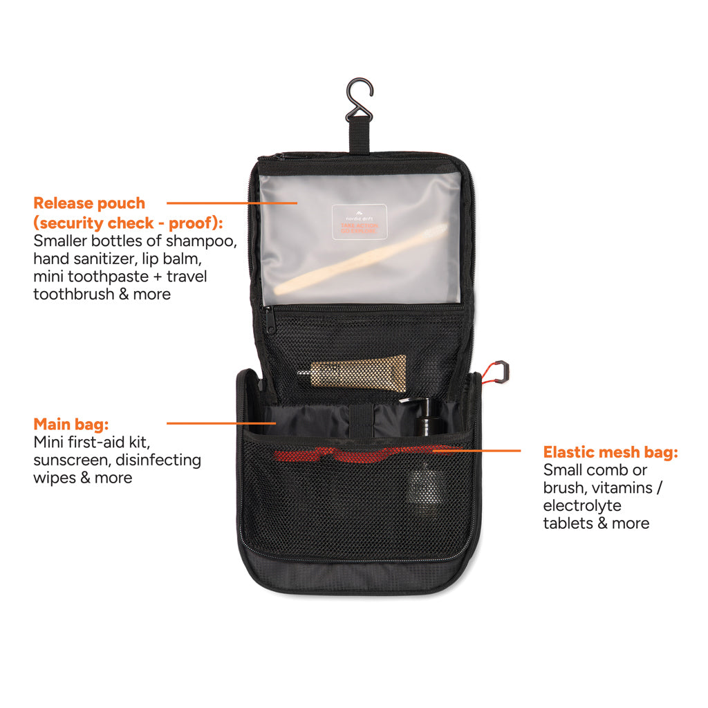 Nordic Drift Trail RCS toiletry bag 3L - Black