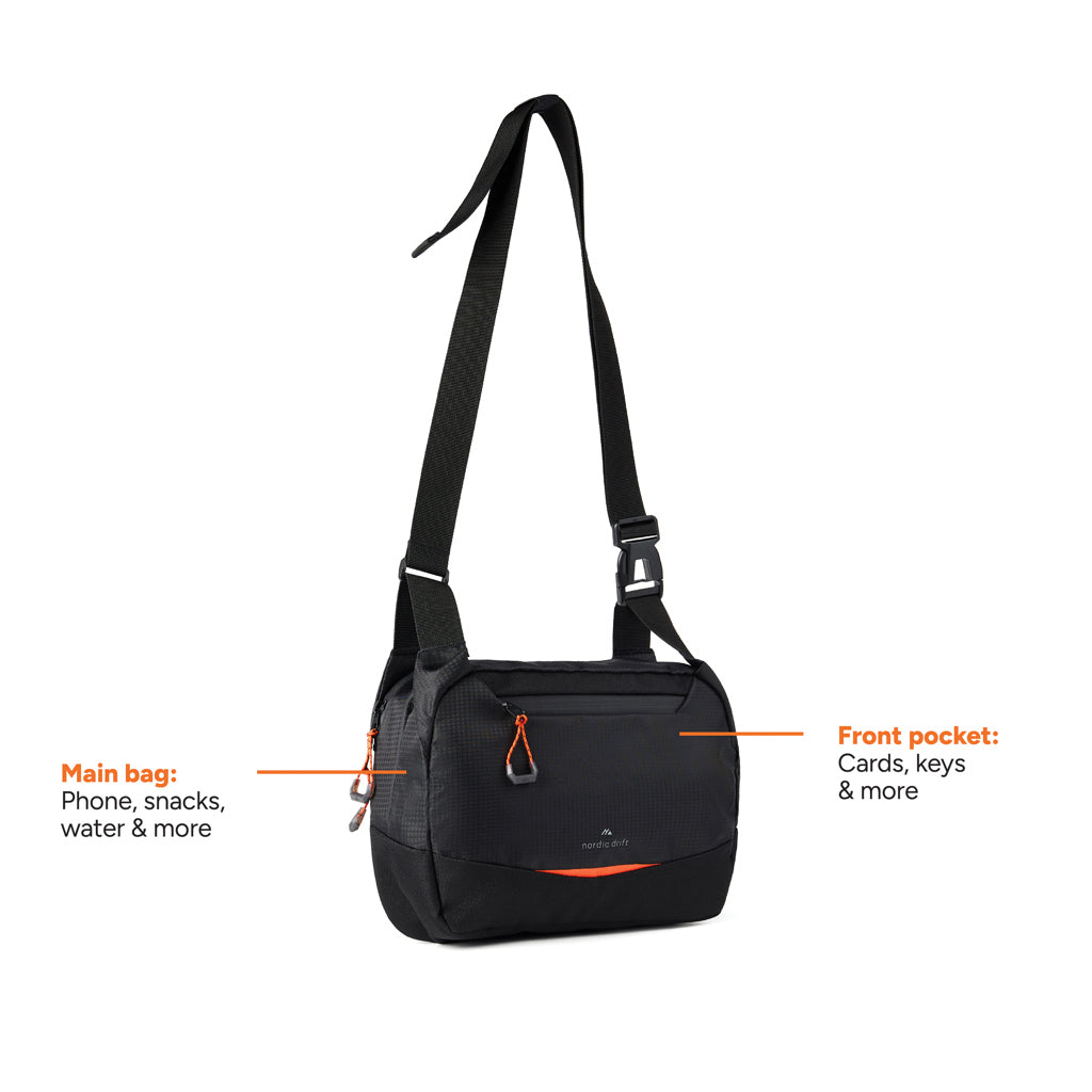 Nordic Drift Trail RCS Crossbody bag 4L - Black