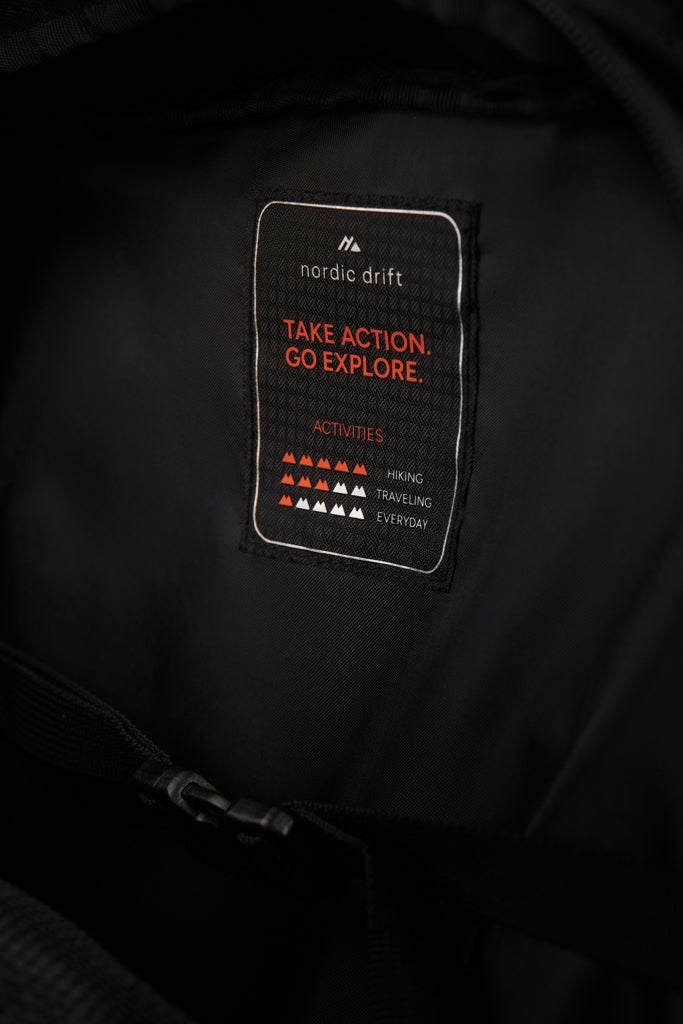 Nordic Drift RCS Travelling backpack 25L - Black