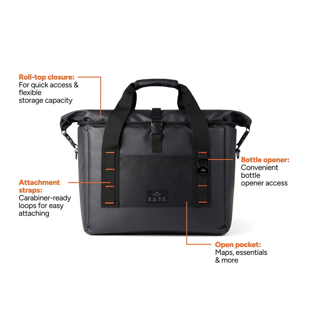 Nordic Drift RCS water-repellent cooler tote 22L - Black