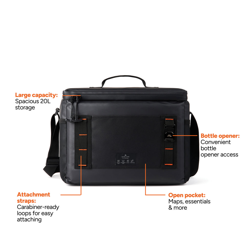 Nordic Drift Storm RCS water-repellent cooler bag 20L - Black