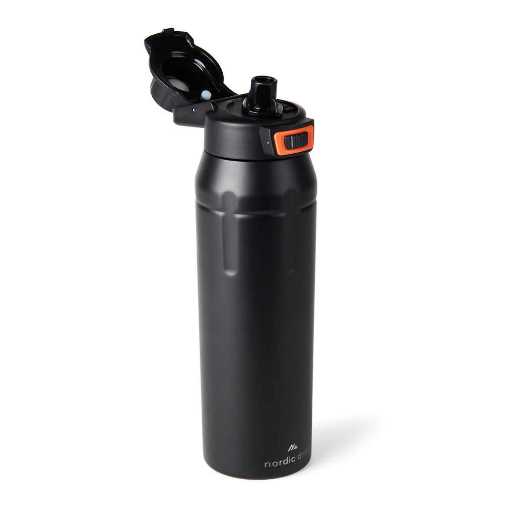 Nordic Drift Trail RCS Insulated Lockable Sports Bottle - Black