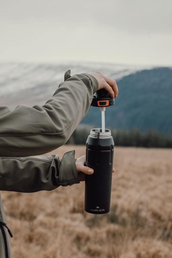 Nordic Drift Trail RCS Insulated Lockable Sports Bottle - Black