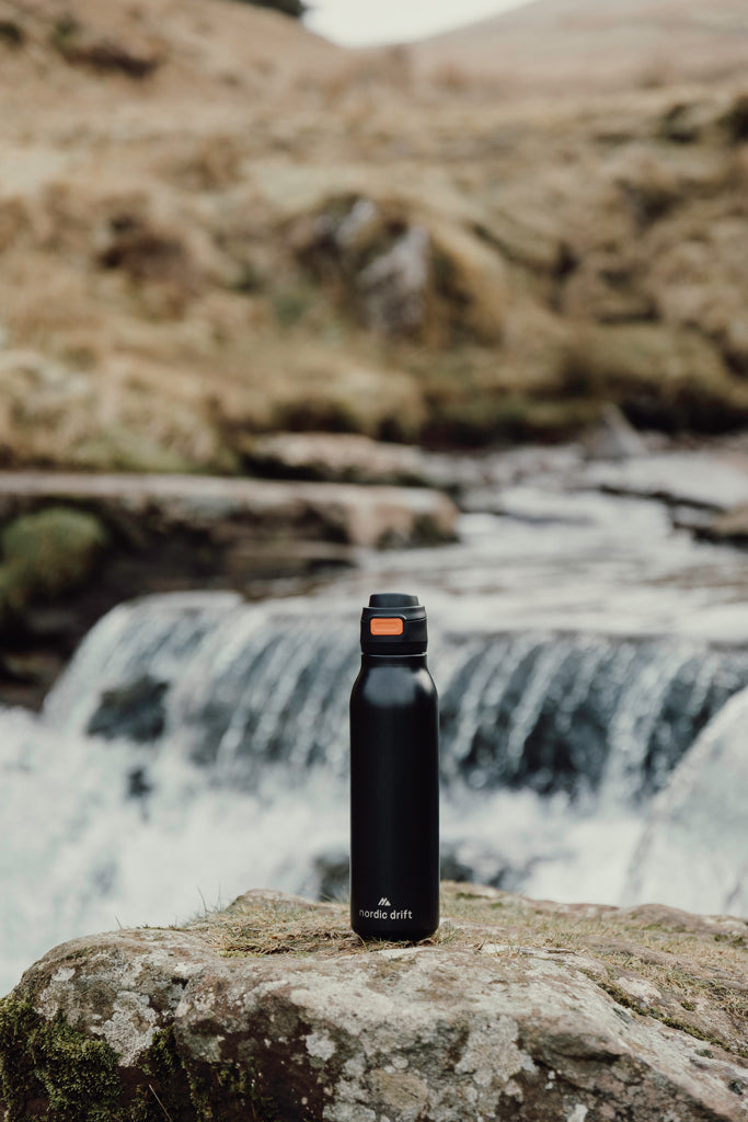 Nordic Drift Trail RCS Single Wall Water Bottle 750ml - Black