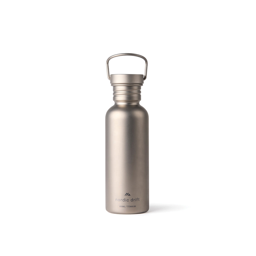Nordic Drift Trail Ultra Light Titanium 600ml Water Bottle - Silver