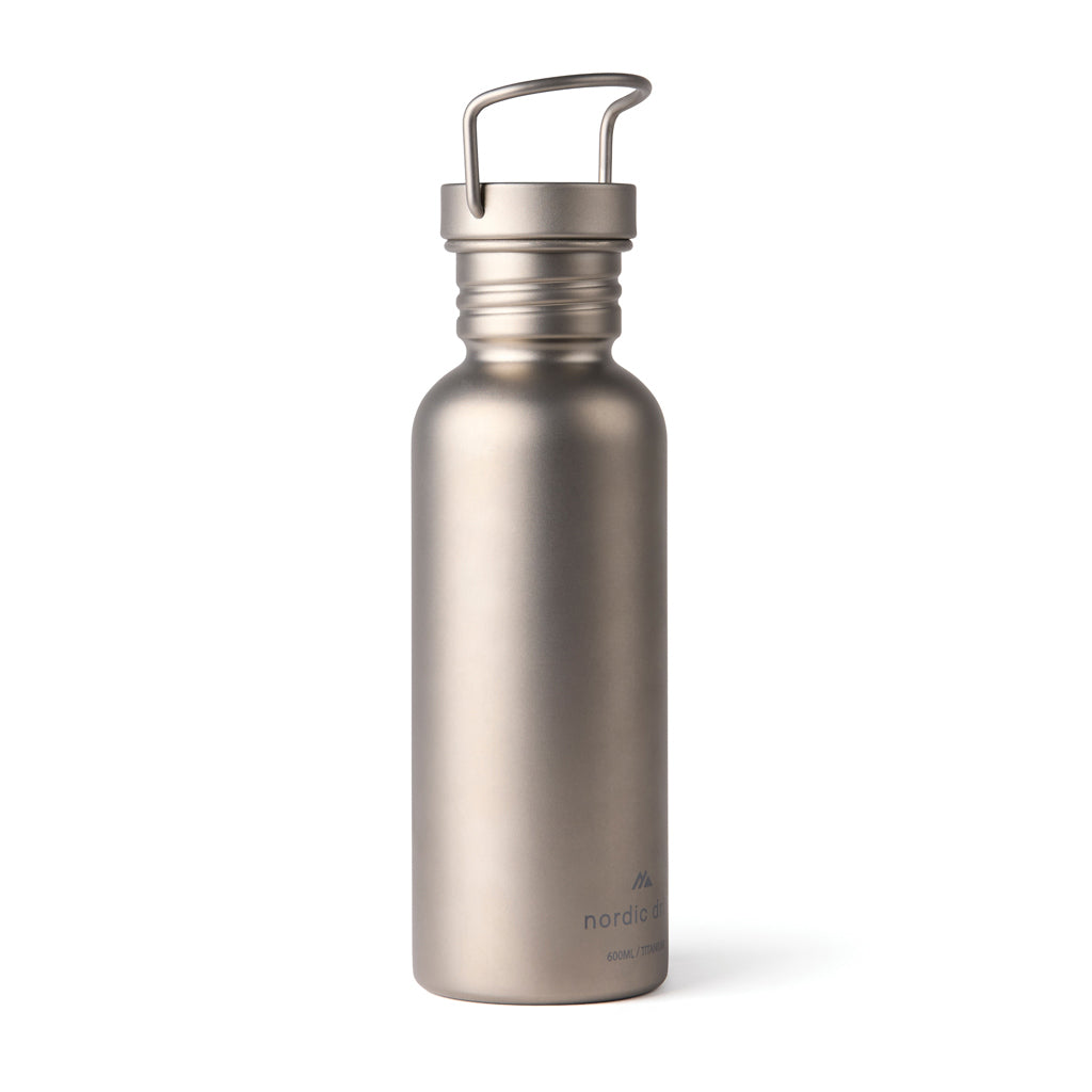 Nordic Drift Trail Ultra Light Titanium 600ml Water Bottle - Silver