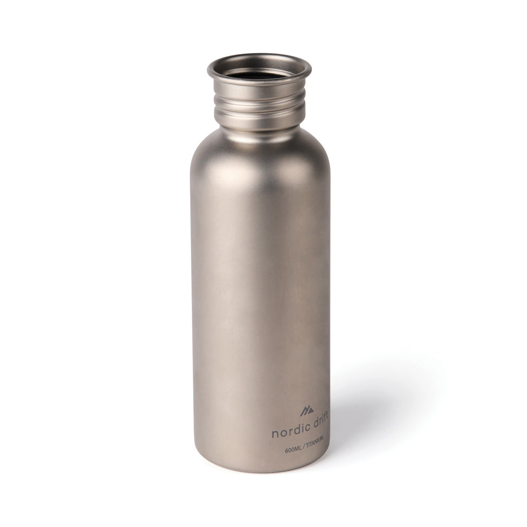 Nordic Drift Trail Ultra Light Titanium 600ml Water Bottle - Silver