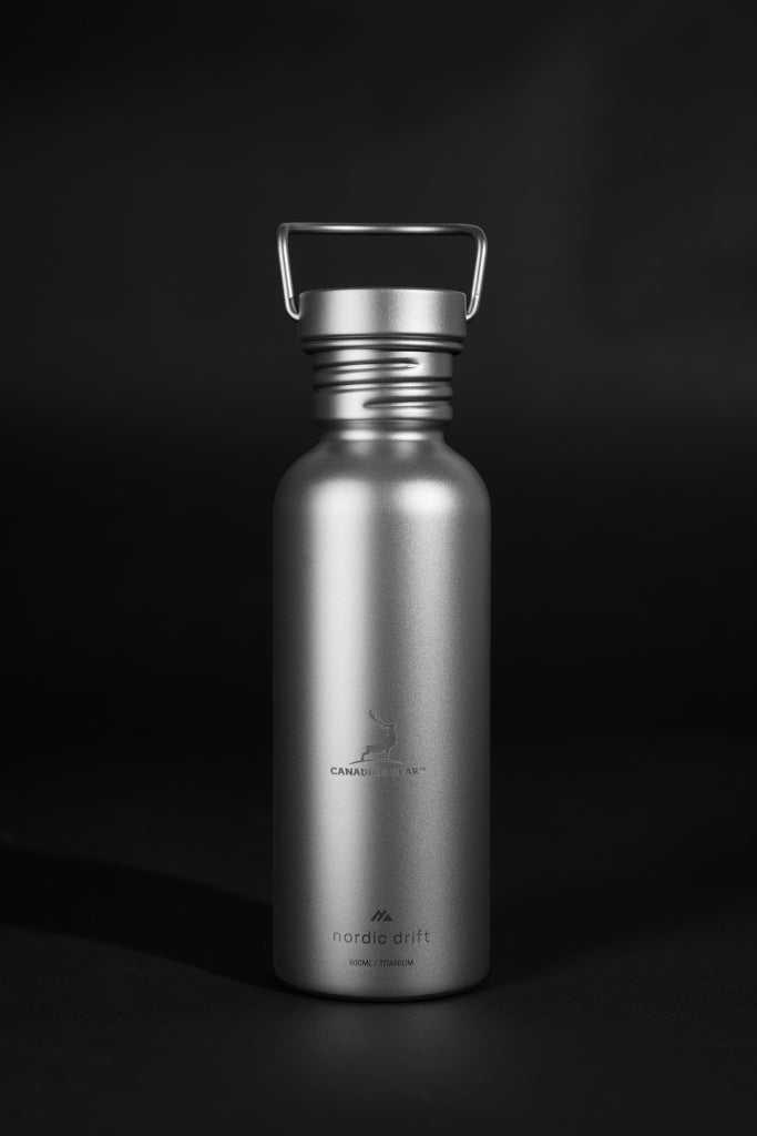 Nordic Drift Trail Ultra Light Titanium 600ml Water Bottle - Silver