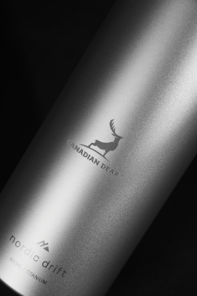 Nordic Drift Trail Ultra Light Titanium 600ml Water Bottle - Silver