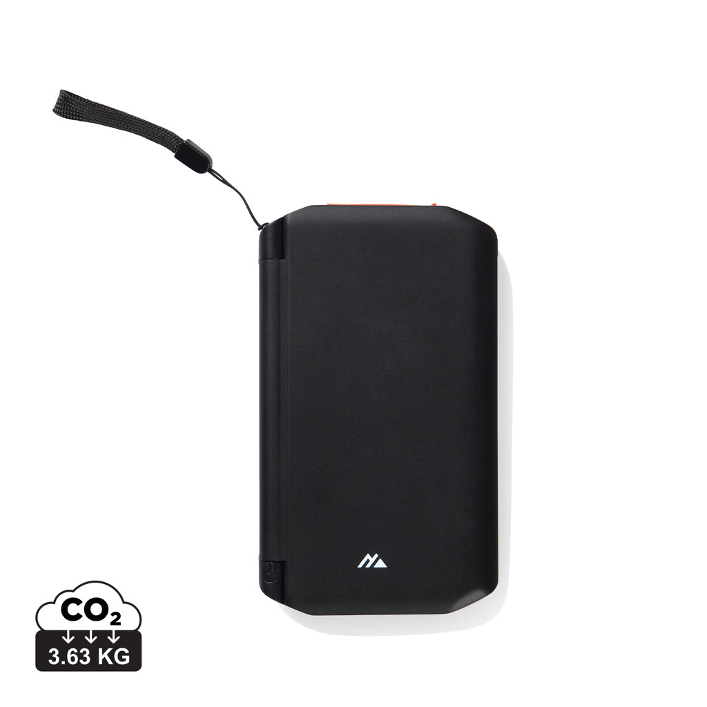Nordic Drift Titan 10.000mAh solar powerbank with 3 panels - Black