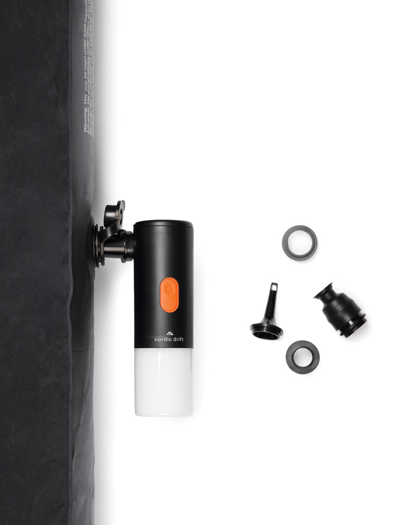Nordic Drift Titan Portable Air pump camping light - Black