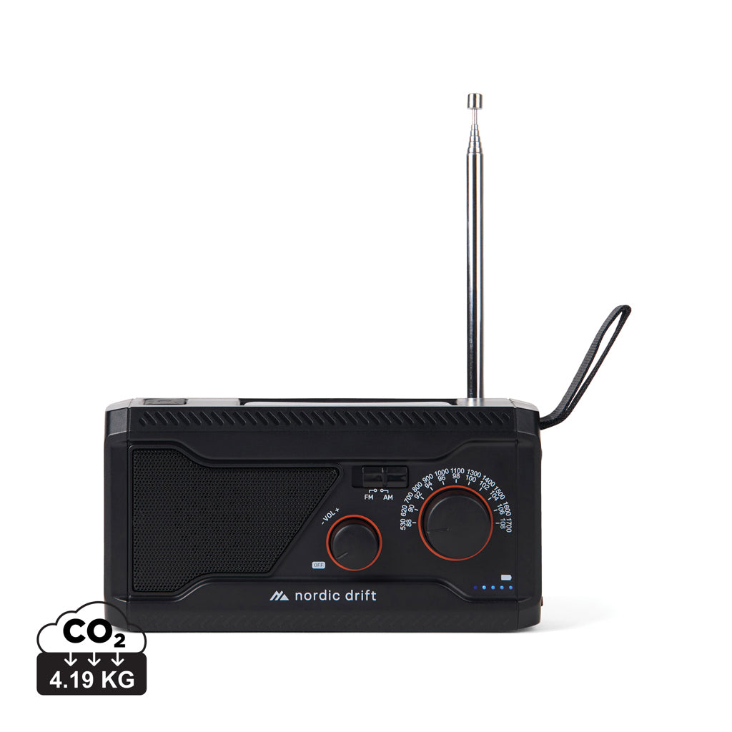 Nordic Drift Titan IPX4 multifunctional radio 4000mah - Black