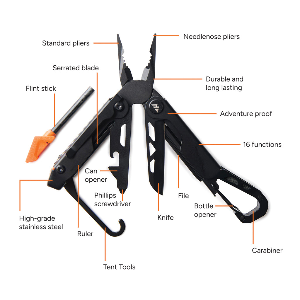 Nordic Drift Adventure Multi-function Pliers - Black