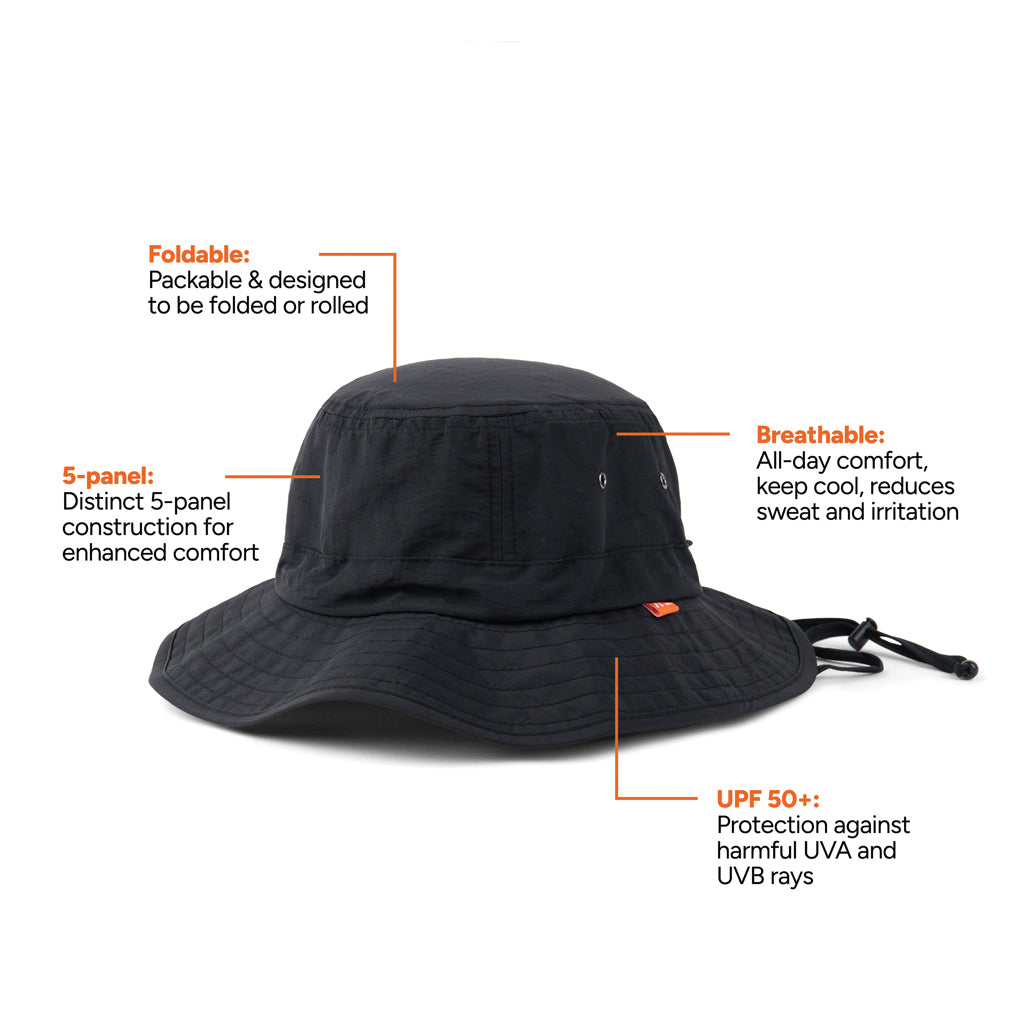 Nordic Drift RCS Horizon UPF 50+ bucket hat - Black
