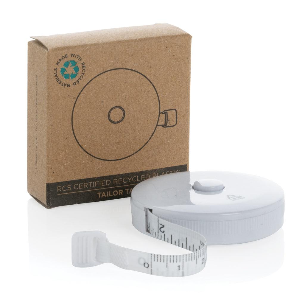 RCS recycled plastic tailor tape - White